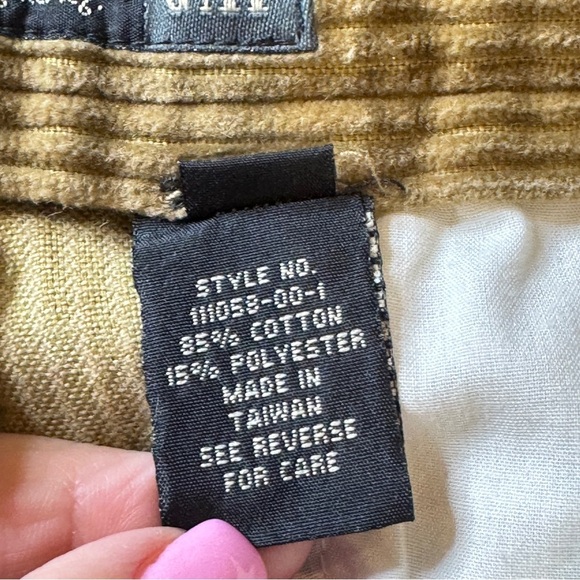 GAP Men's Tan/Brown Corduroy 34x30 Pants Pleated Cuffed Vintage Y2K 00s - Picture 5 of 10